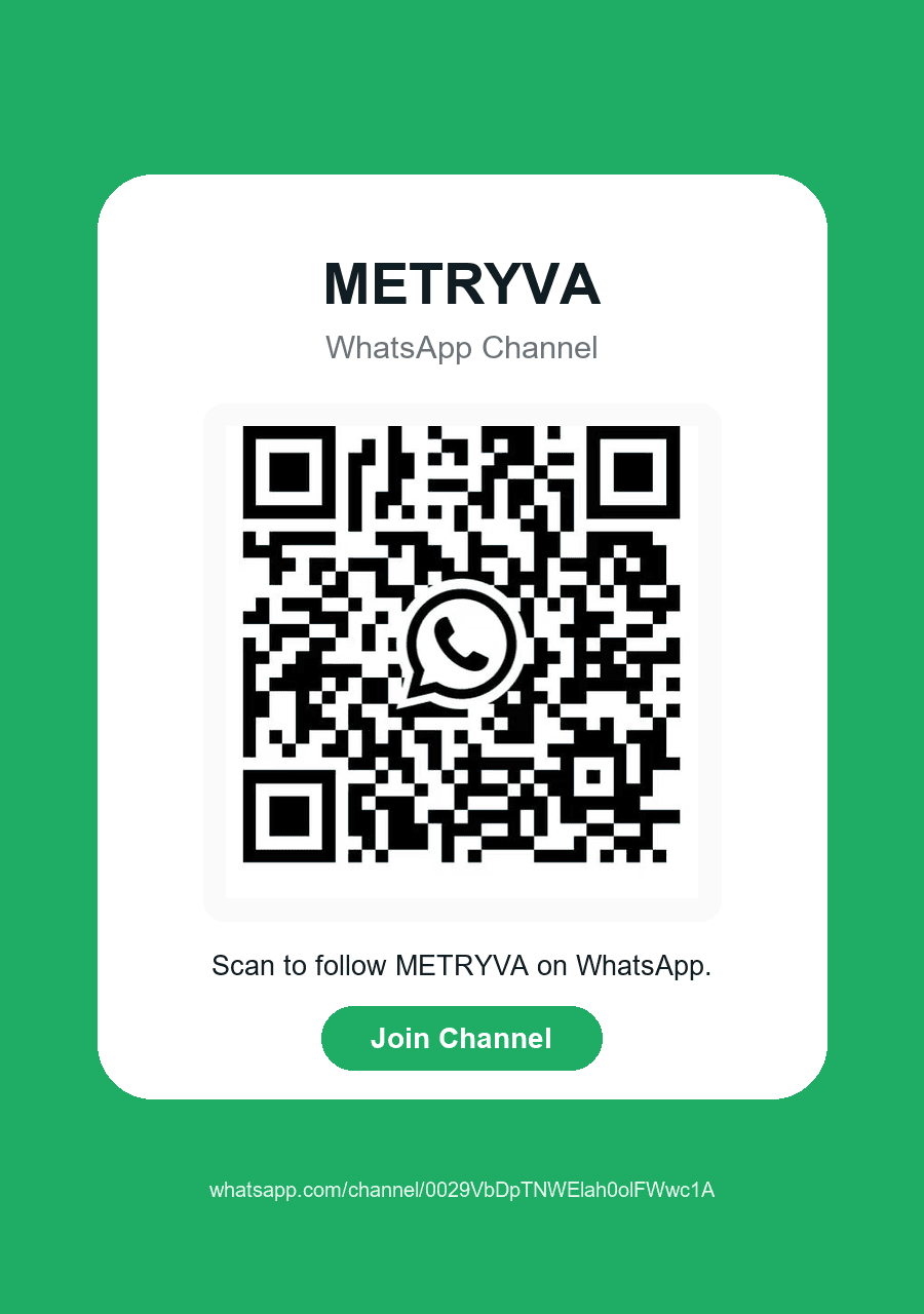 METRYVA WhatsApp channel QR code
